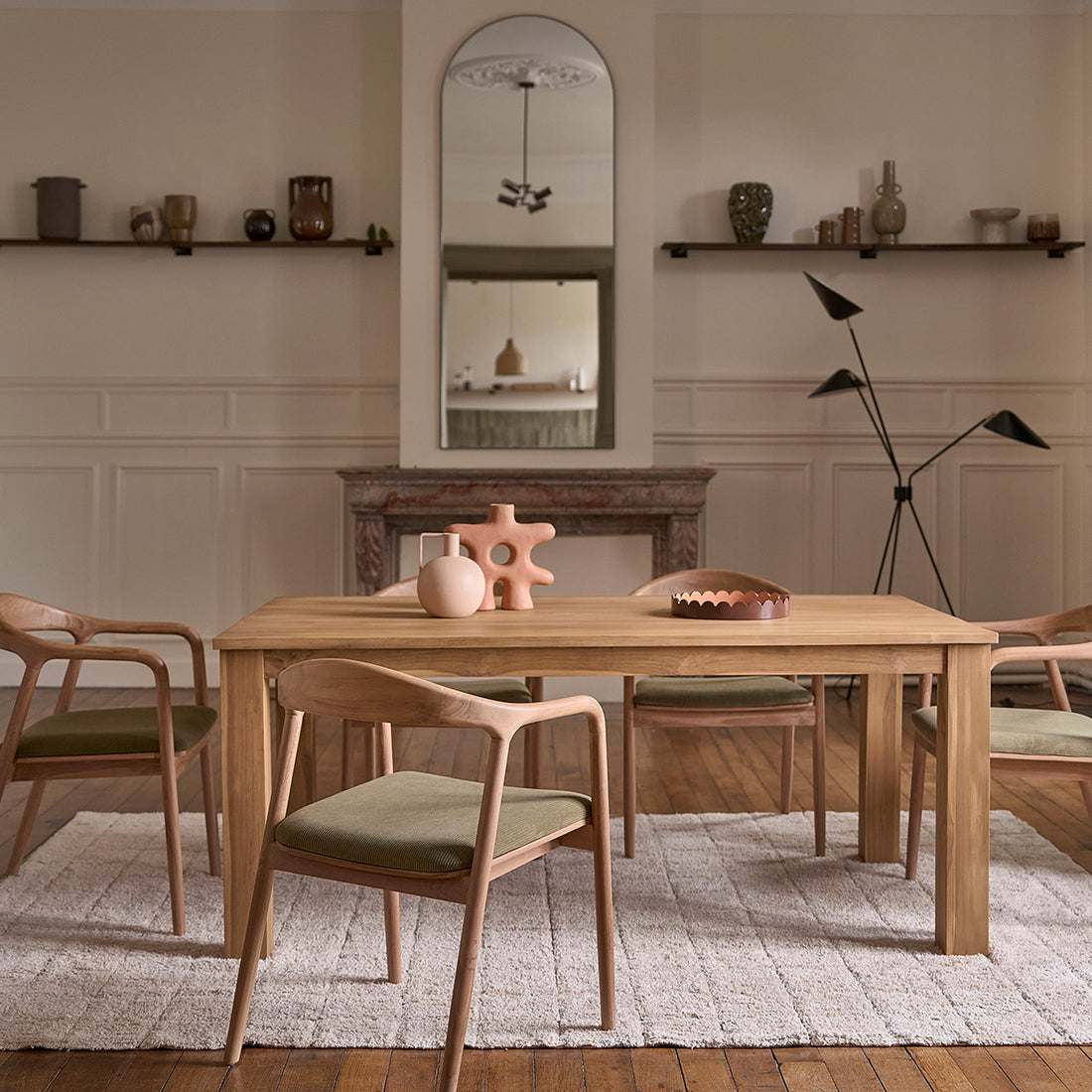 BOSTON - Tisch aus massivem Teakholz 8 pers.