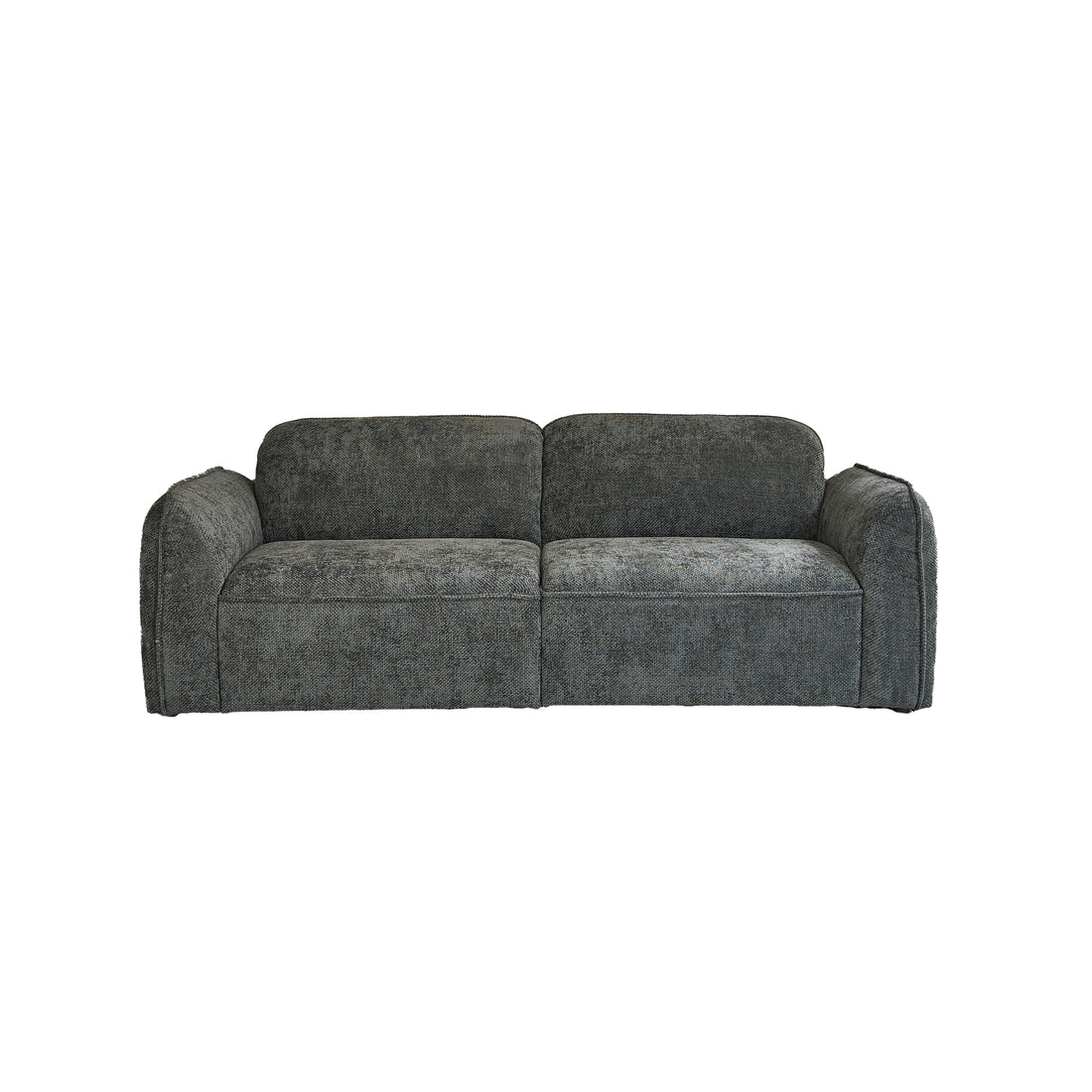 HECTOR - Gerades 3-Sitzer-Sofa aus grünem gewebtem Samt