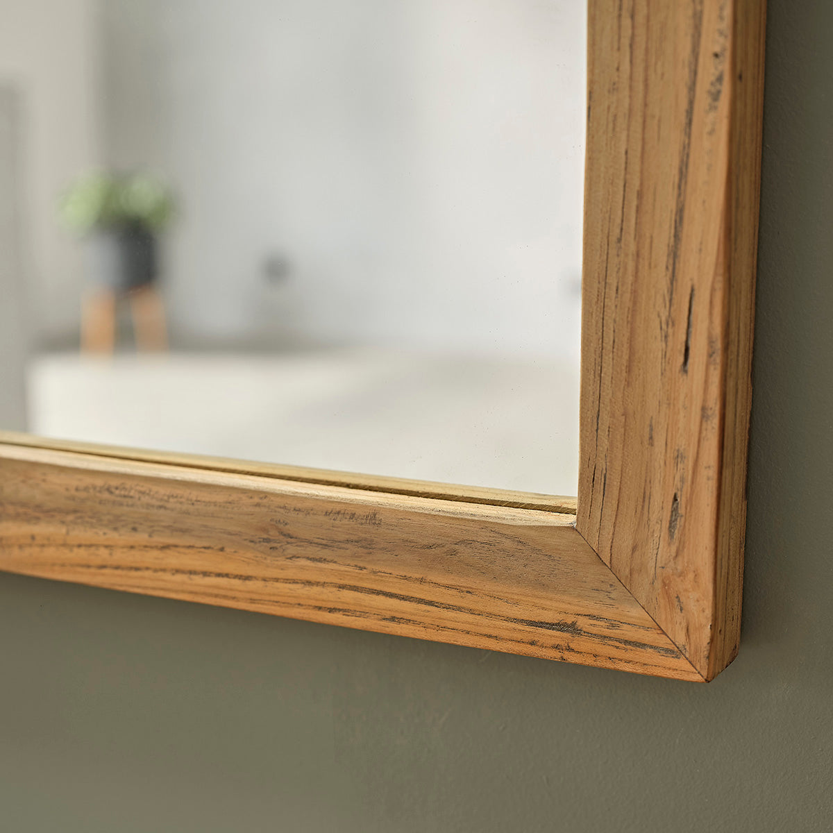 AUSTIN - Spiegel aus massivem recyceltem Teakholz,160x80 cm, rechteckig