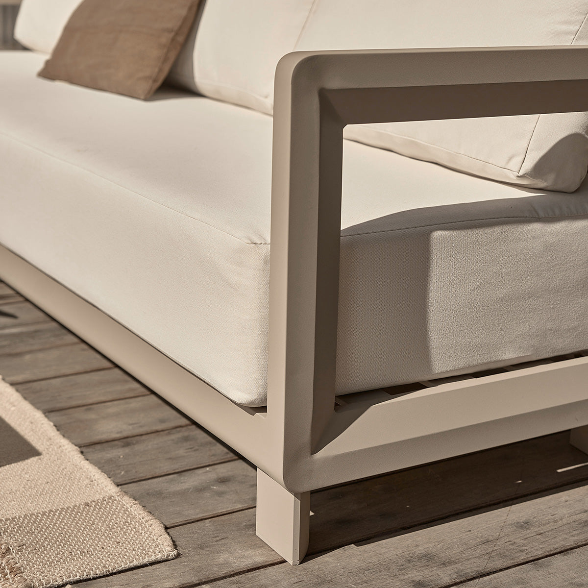 CALIZA - Gartenmöbel aus Aluminium in Taupe 5 pers.