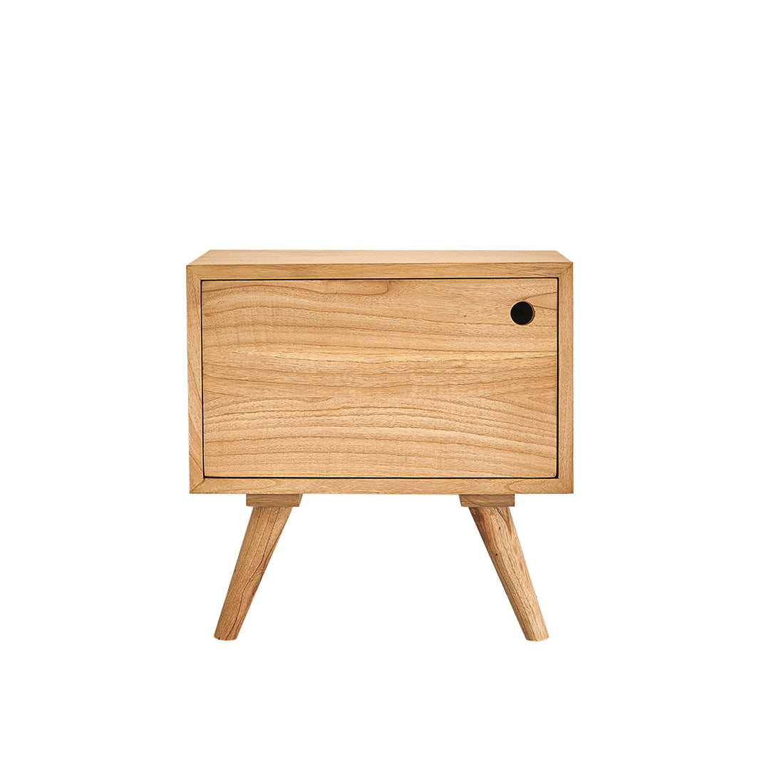 SACHA - Nachttisch aus massivem Mindi-Holz 50 cm