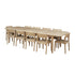Ausziehbare Gartenlounge massives recyceltes Teakholz 10/12 Sitze