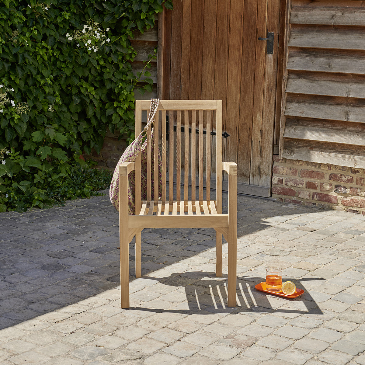 MALTE - Gartensessel massives Teakholz stapelbar (2er Set)