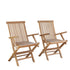 Klappbarer Gartensessel Teakholz (2er Set)