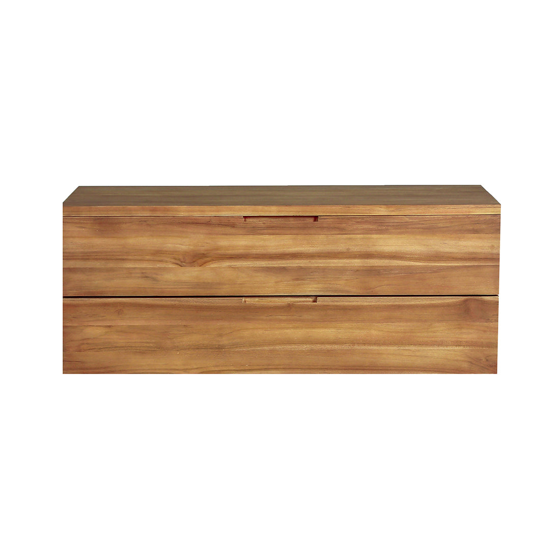 MAË - Hängender Waschtischunterschrank aus massivem Teakholz 115 cm