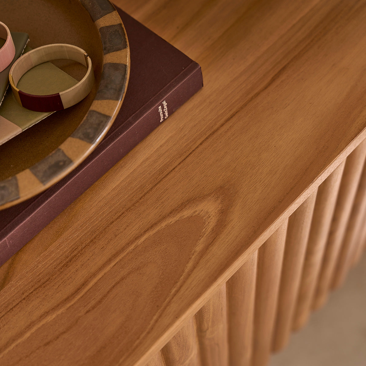 BELIZE - Hängender TV-Schrank aus Teakholz, 140 cm