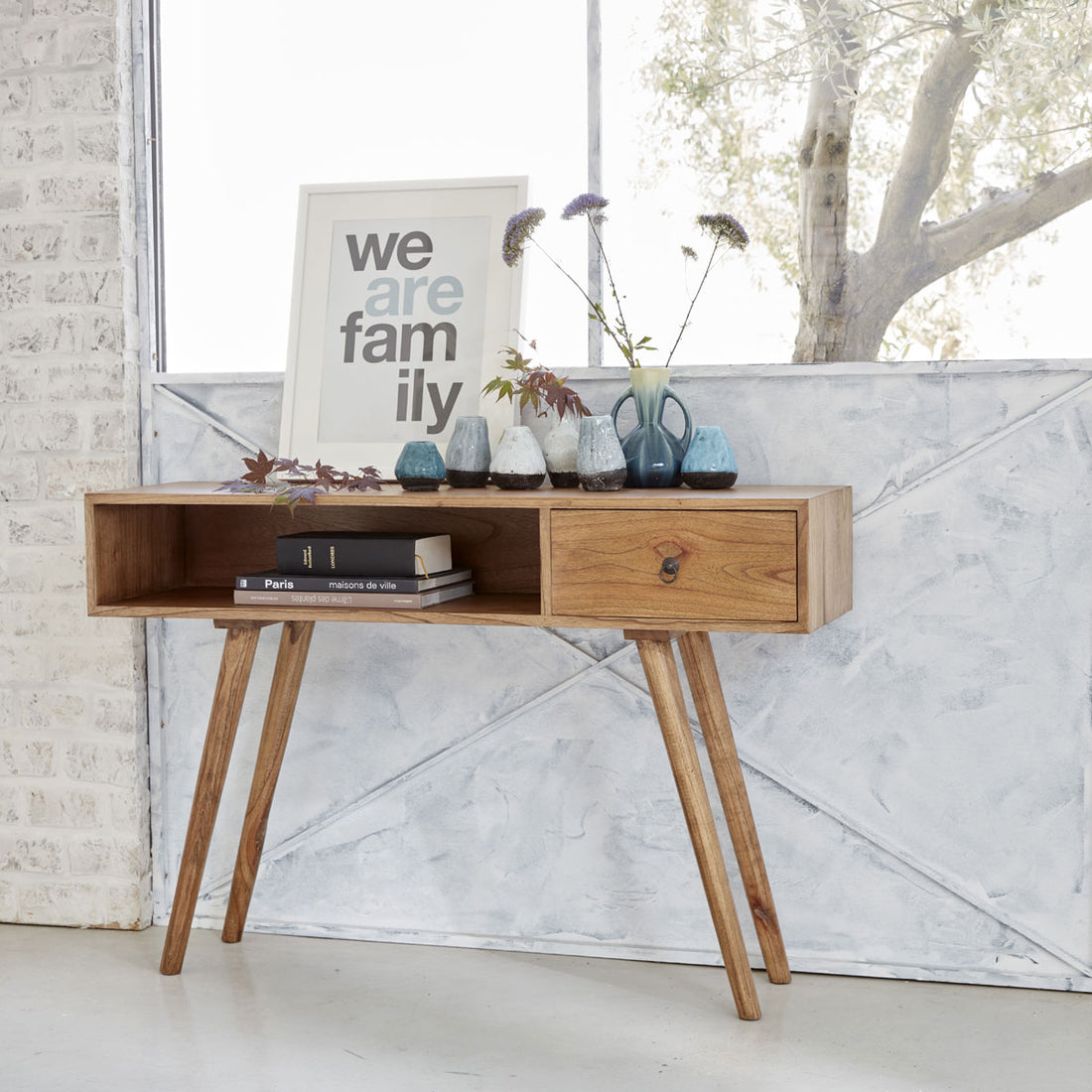 OSCAR - Konsole aus massivem Mindi 120 cm