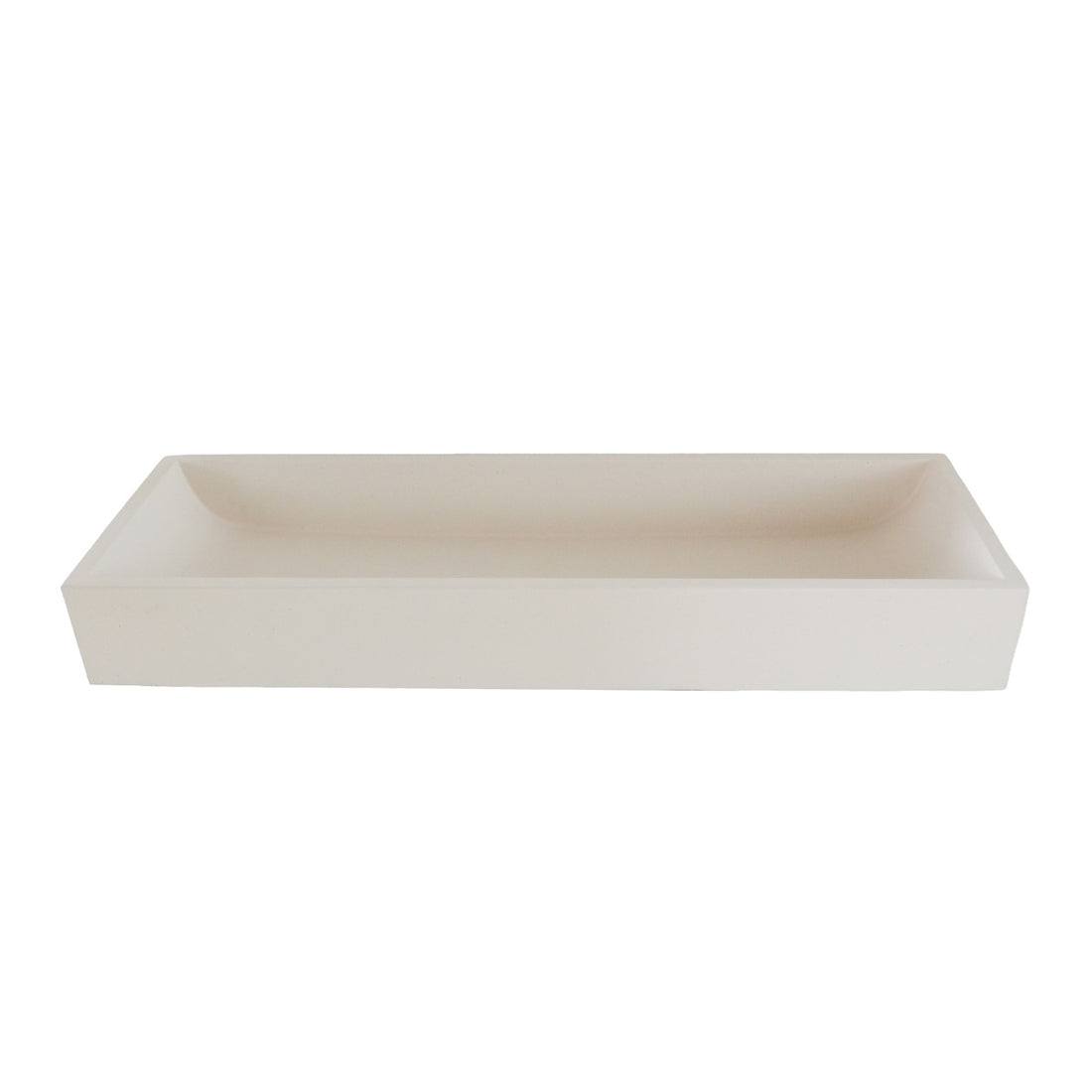 LENA - Waschbecken aus Beton in Beige 100 x 39 cm