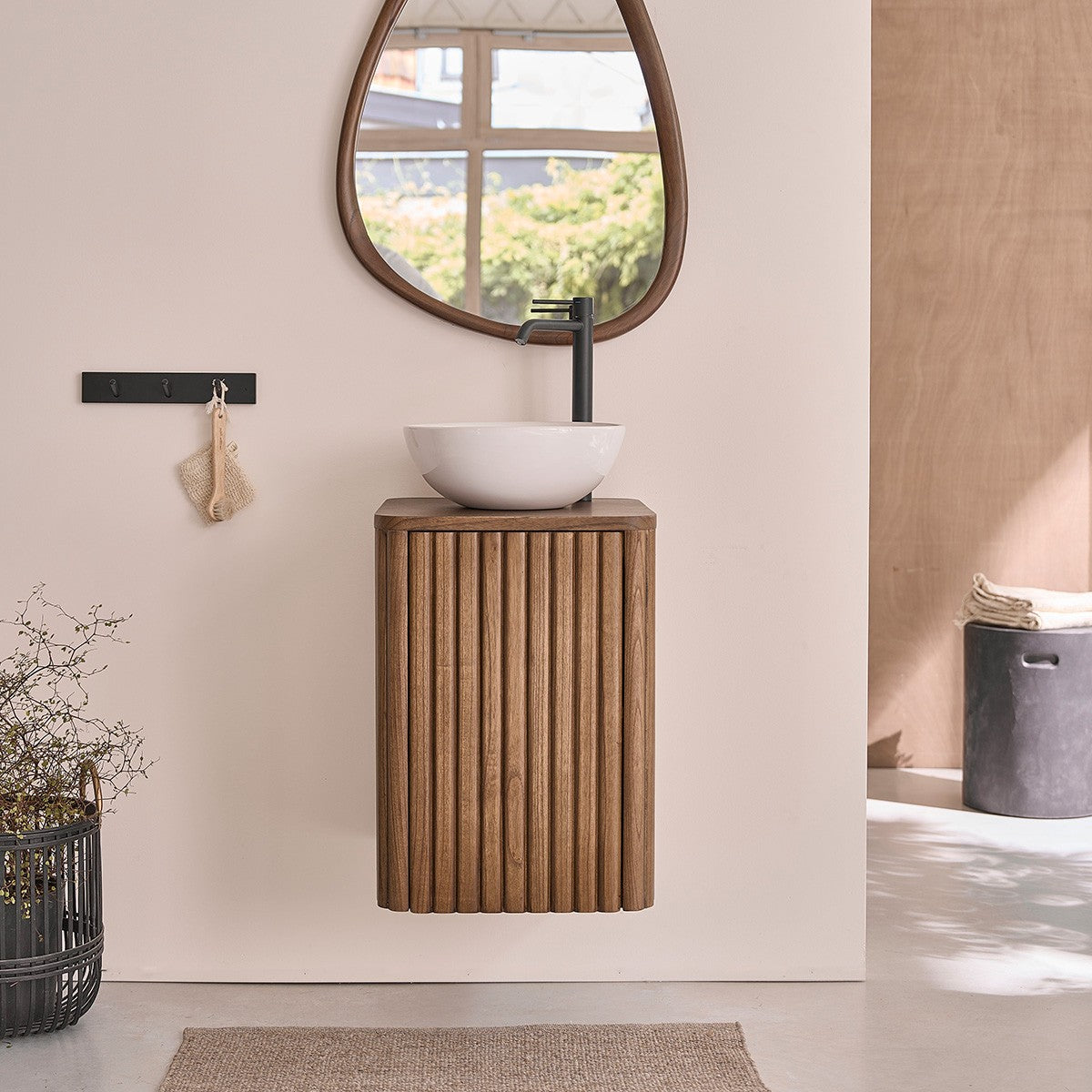 VINTAGE - Spiegel aus massivem Mindi 75x60 cm