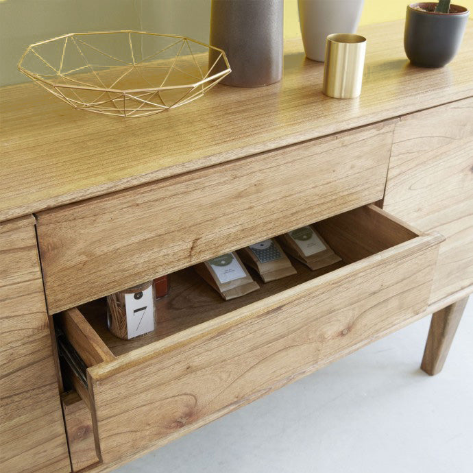 FIFTIES - Buffet aus massivem Mindi 180 cm