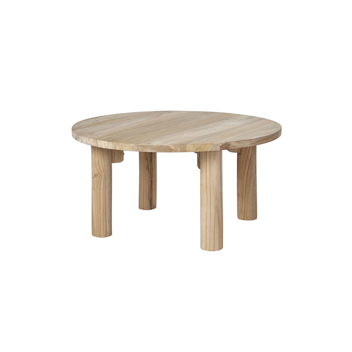 ALDO - Couchtisch aus massivem Teakholz Ø 80 cm