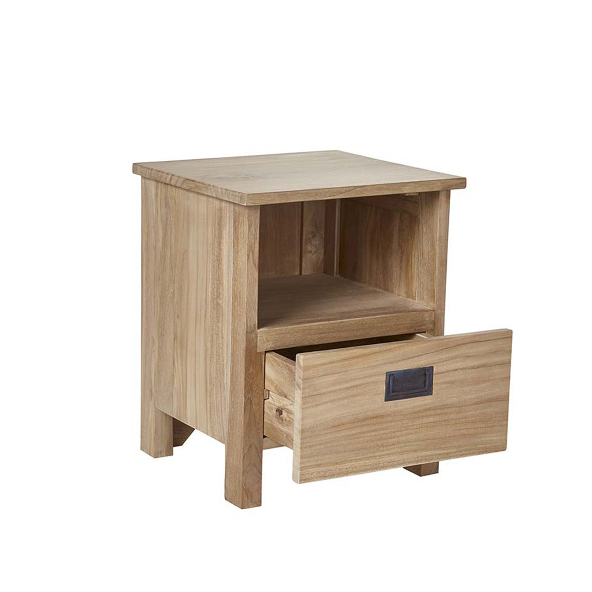 ALDO - Nachttisch aus massivem Teakholz 45 cm