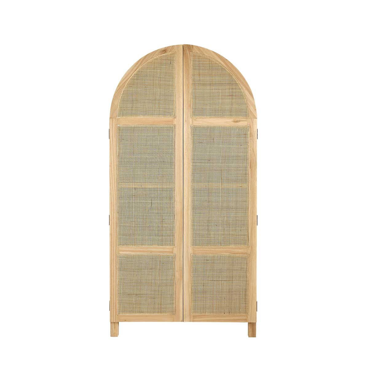 MAËL - Schrank aus massivem Mindi und mit Rohrgeflecht 90 cm