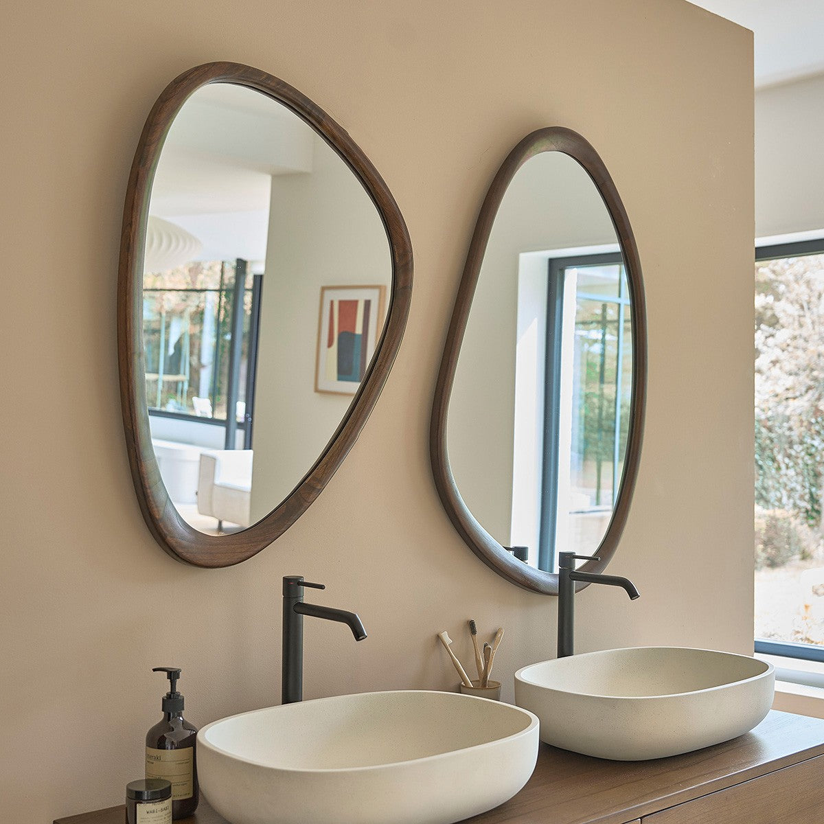 VINTAGE - Spiegel aus massivem Mindi 75x60 cm