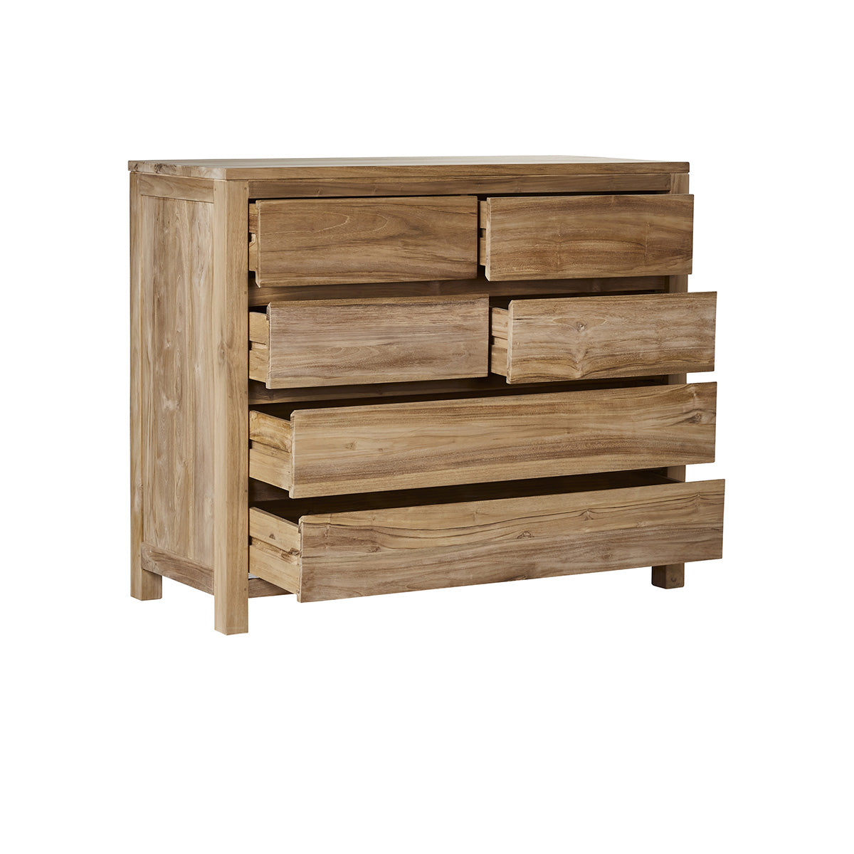 ALDO - Kommode aus massivem Teakholz 120 cm