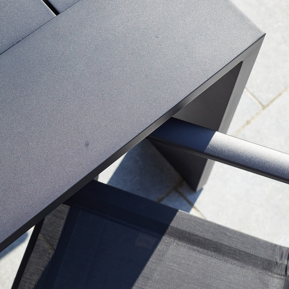 IBIZA - Gartenlounge aus Aluminium und schwarzem Textilene 6-Sitzer