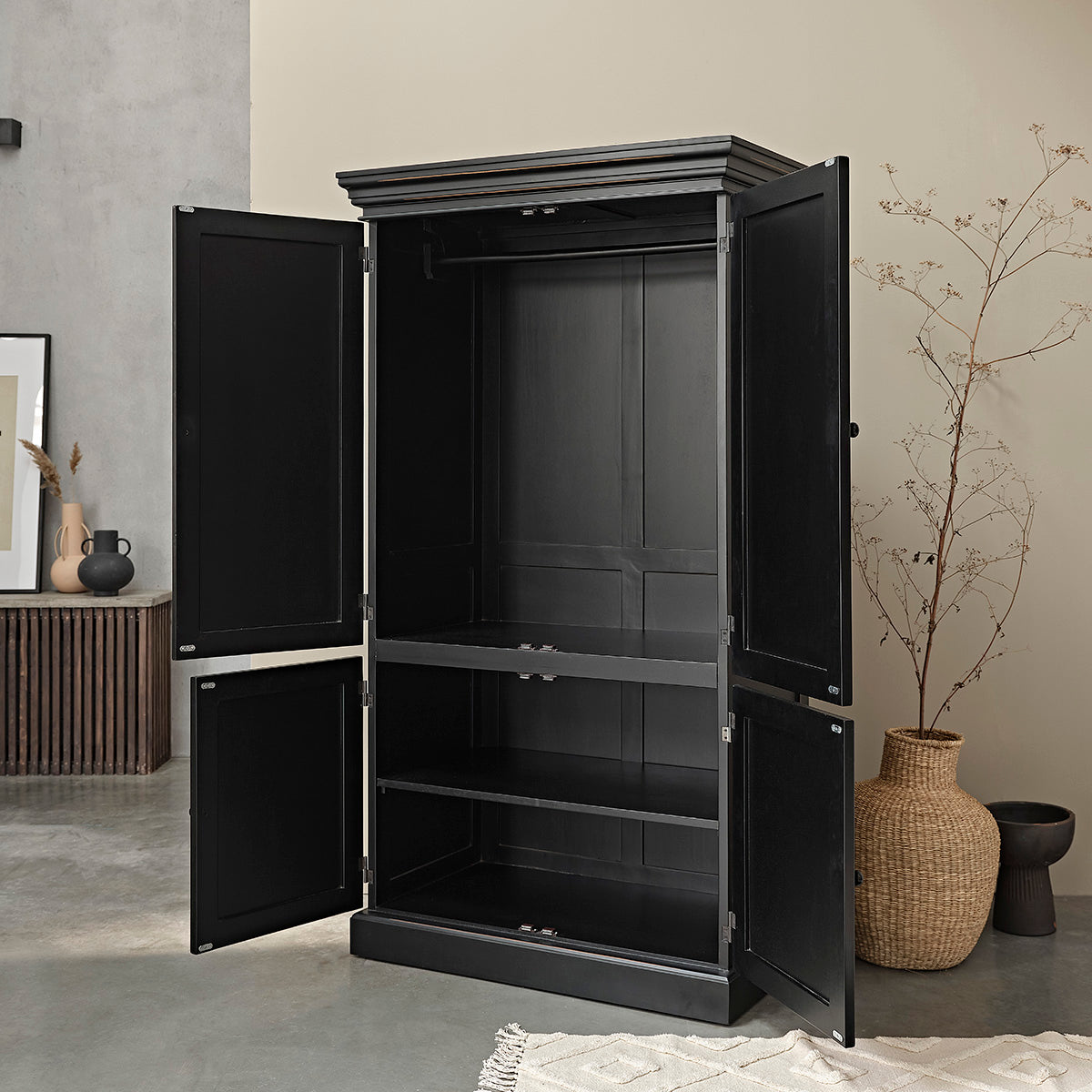 SOHO - Schrank aus massivem Mahagoni 190 cm