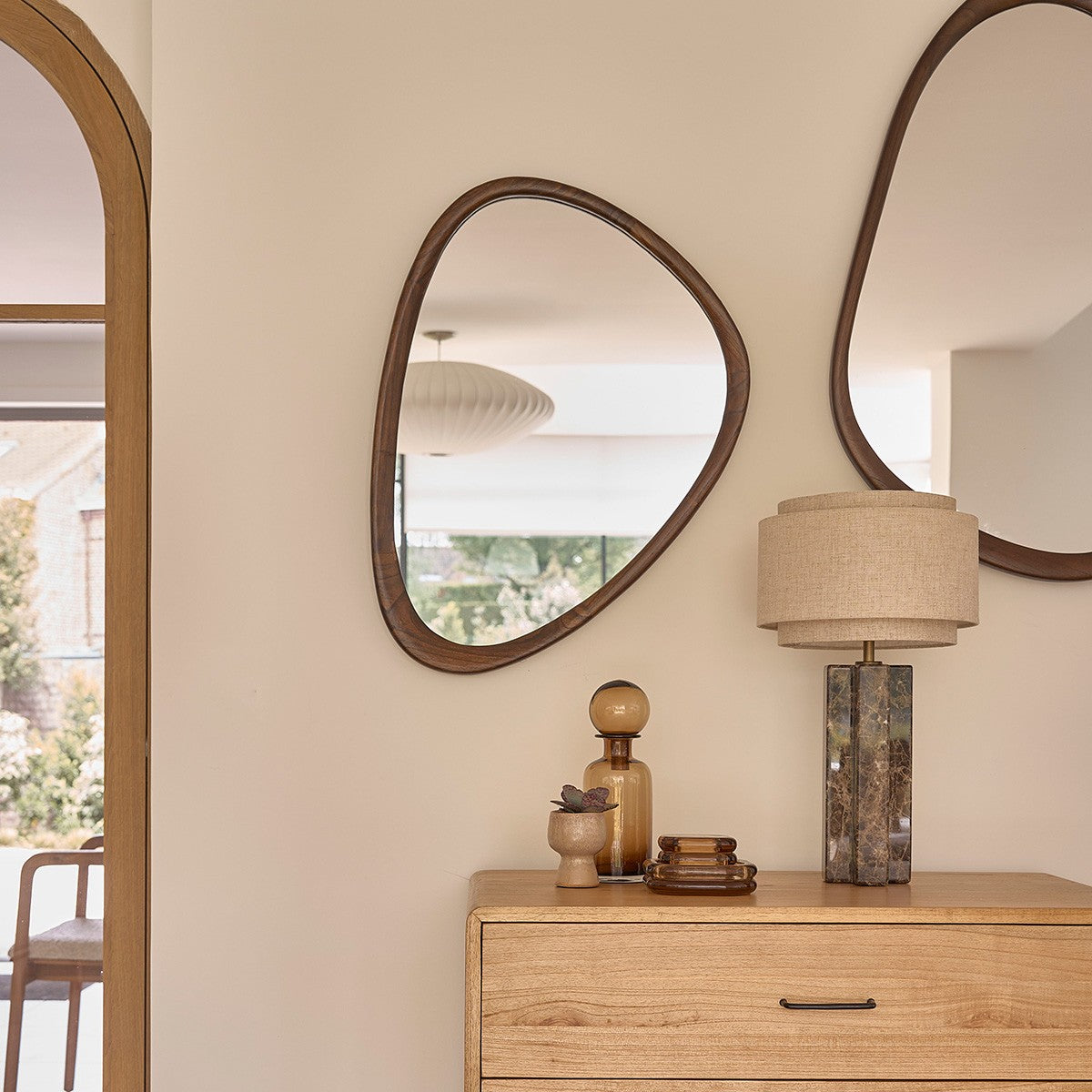 VINTAGE - Spiegel aus massivem Mindi 75x60 cm