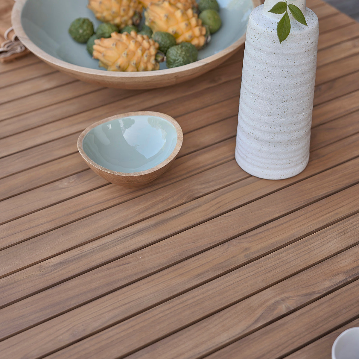 SIENA - Gartentisch aus massivem Teakholz und Aluminium 6/8 pers.