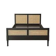 Bett aus Massivholz und mit Rohrgeflecht 160 cm  