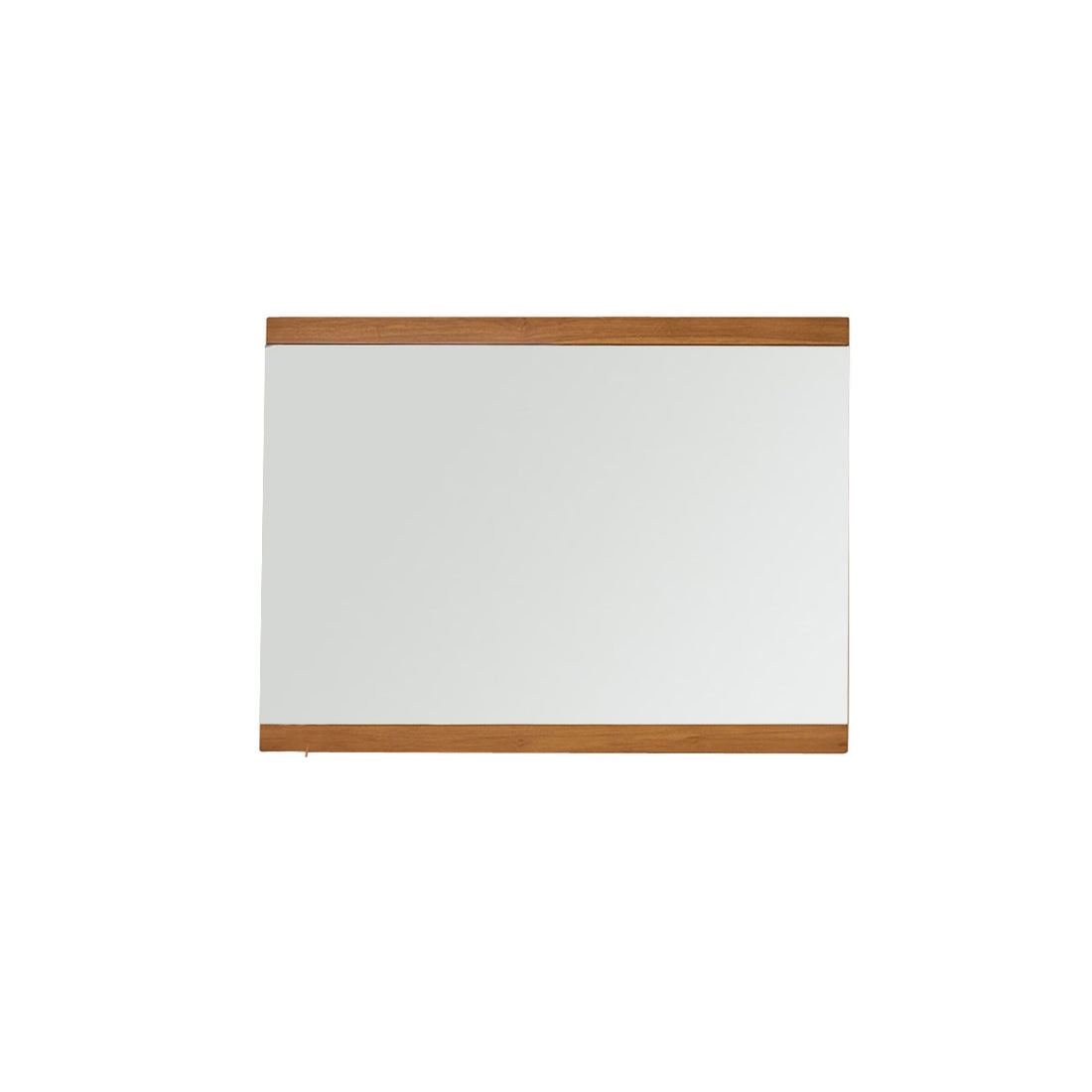 NAHELE - Spiegel aus massivem recyceltem Teakholz rechteckig 80x60 cm