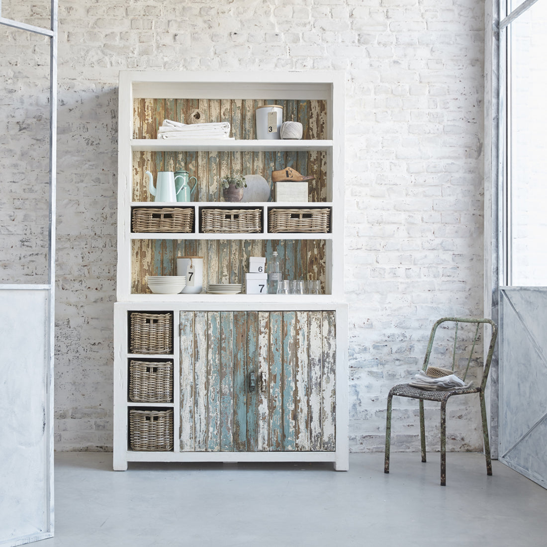 ATLANTIC - Bücherregal aus recyceltem Massivholz 125 cm