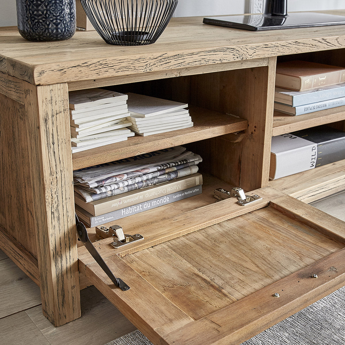 CARGO - TV-Möbel aus massivem recyceltem Teakholz 160 cm