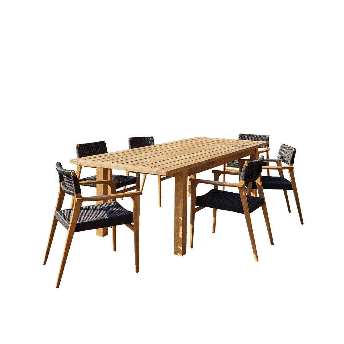 ESTHER - Ausziehbarer Gartenlounge aus Teakholz 6 pers.