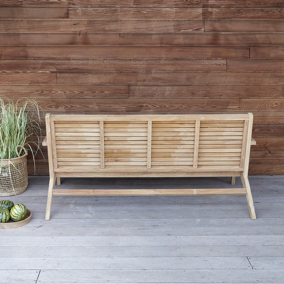 MALTE - Bank aus massivem Teakholz 160 cm