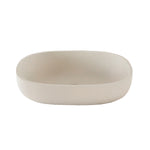 Ovale Waschbecken aus Beton in Beige 50cm