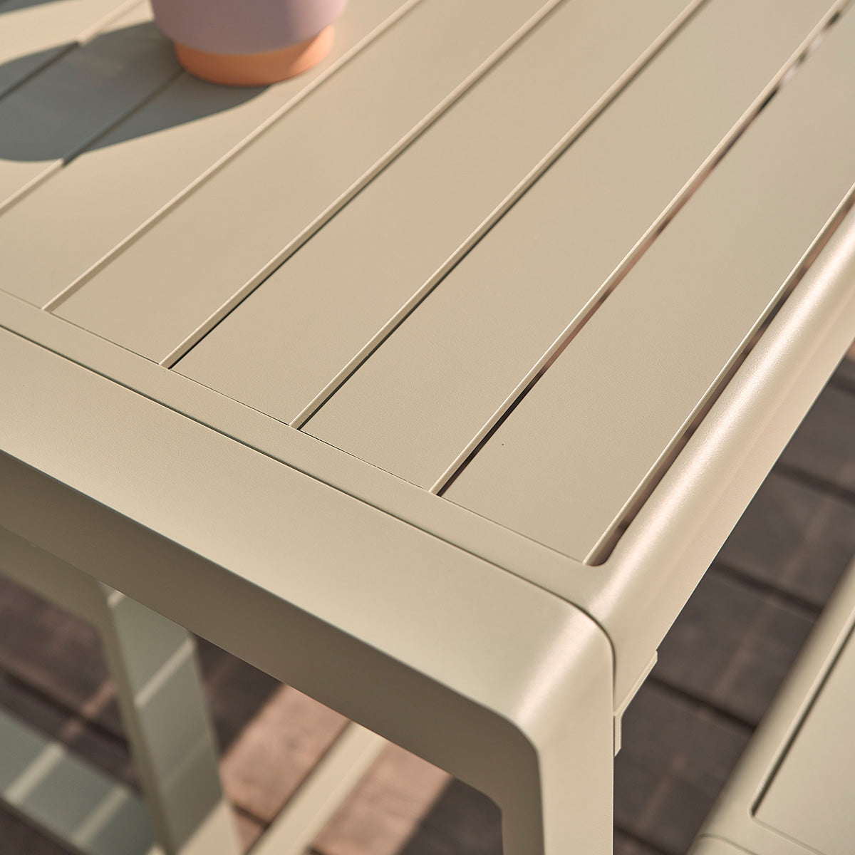 SÉLÈNE - Gartenmöbel aus grünem Aluminium 4 pers.