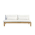 3-Sitzer-Gartensofa aus massivem Teakholz in Weiß