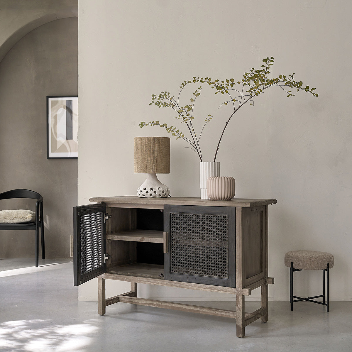 JUNKO - Buffet aus recyceltem Massivholz 120 cm