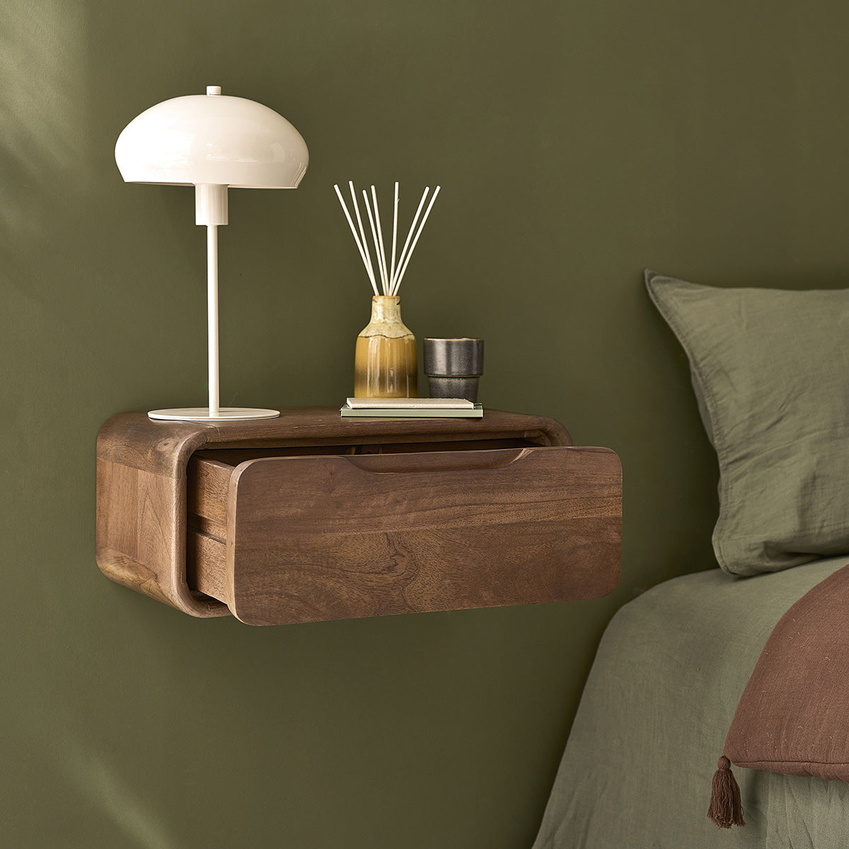 SOFIA - Nachttisch aus massivem Mangoholz, 50 cm