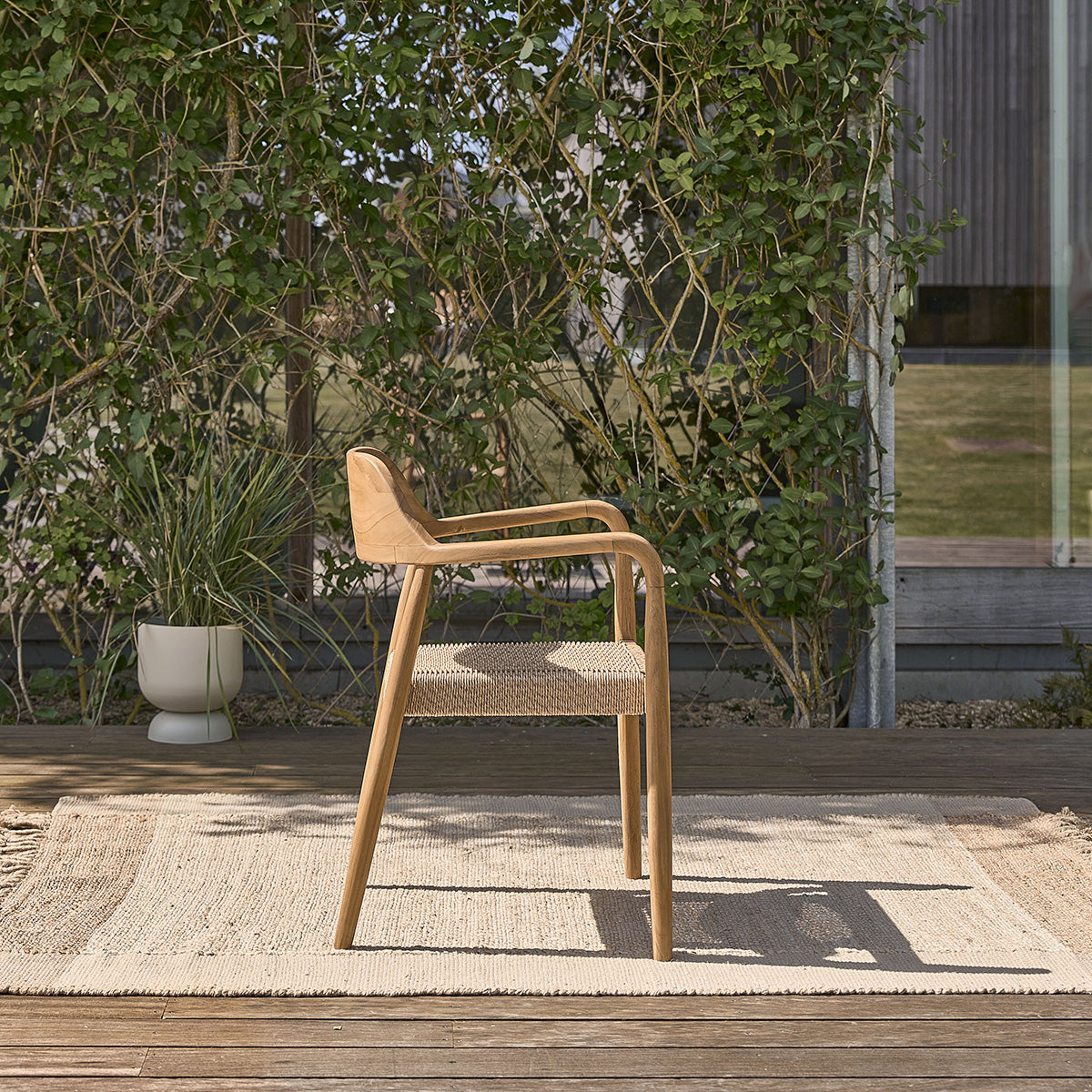 ALIZÉ - Gartenstuhl aus massivem Teakholz und Tauwerk (Satz von 2)