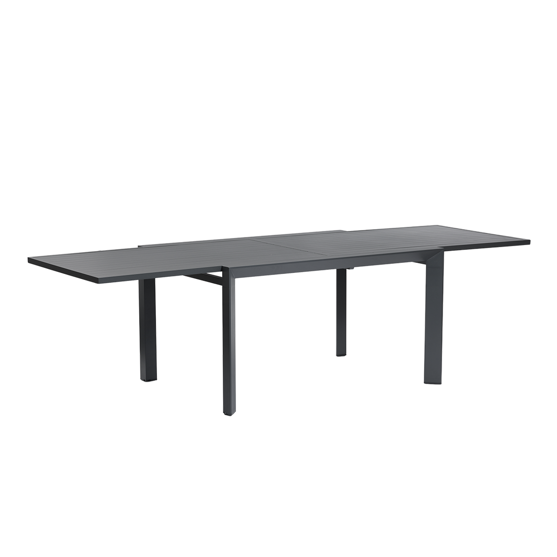 LAGON - Ausziehbarer Gartentisch aus Aluminium, grau, für 6–10 Personen