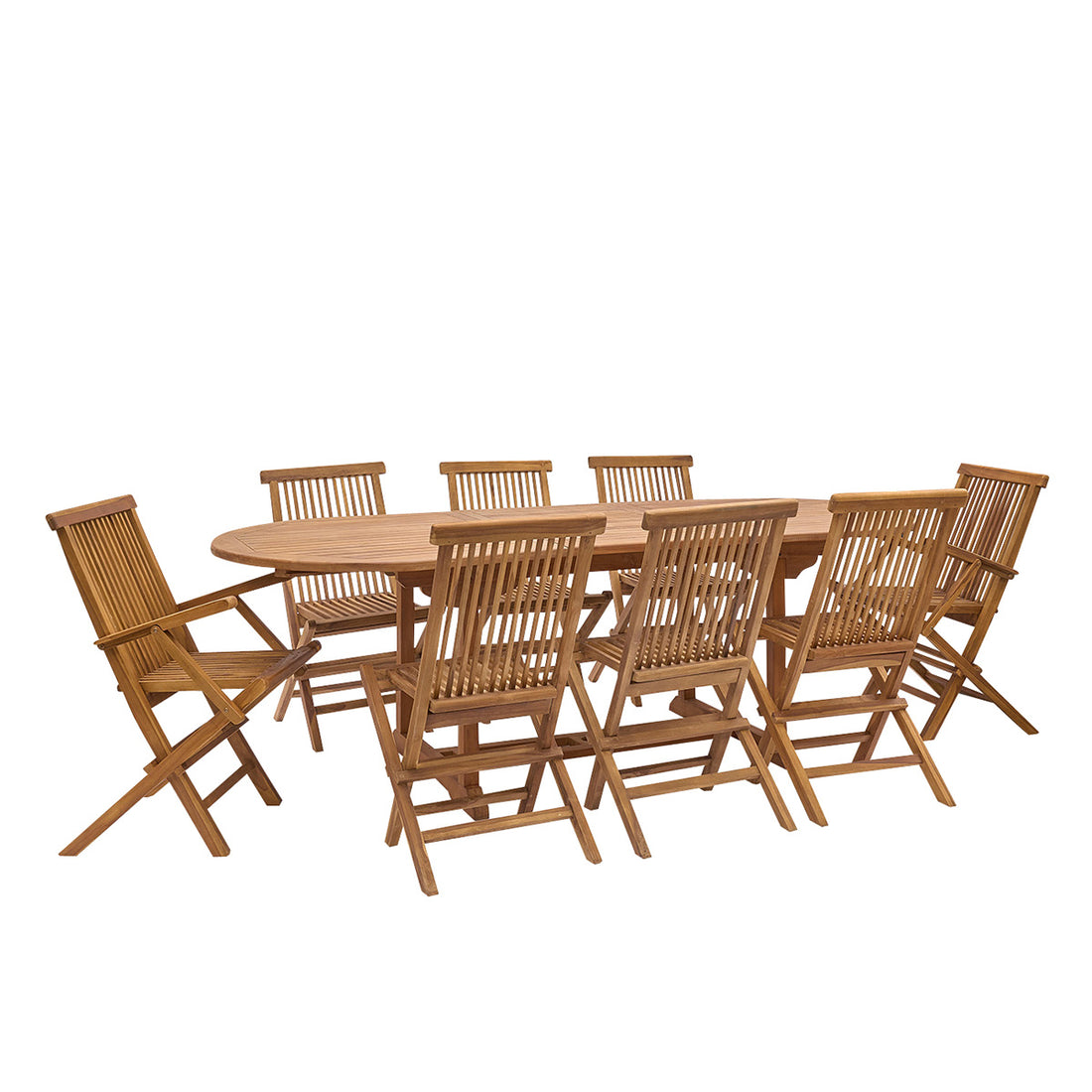 BALI - Ausziehbare Gartenmöbel aus geöltem Teakholz 8/10 Sitze