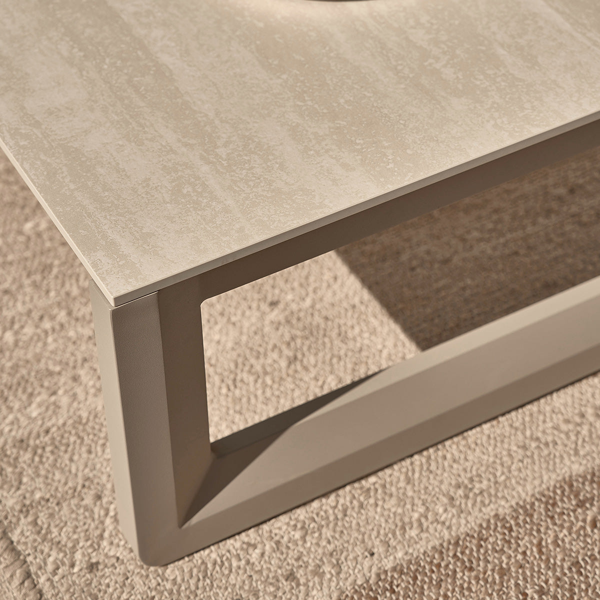 CALIZA - Gartenmöbel aus Aluminium in Taupe 5 pers.