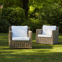 Gartensessel aus naturfarbenem Kubu (2er Set)