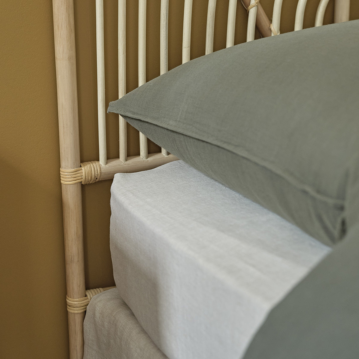 BOHO - Abgerundetes Kopfteil für Kinderbett aus Rattan 90 cm