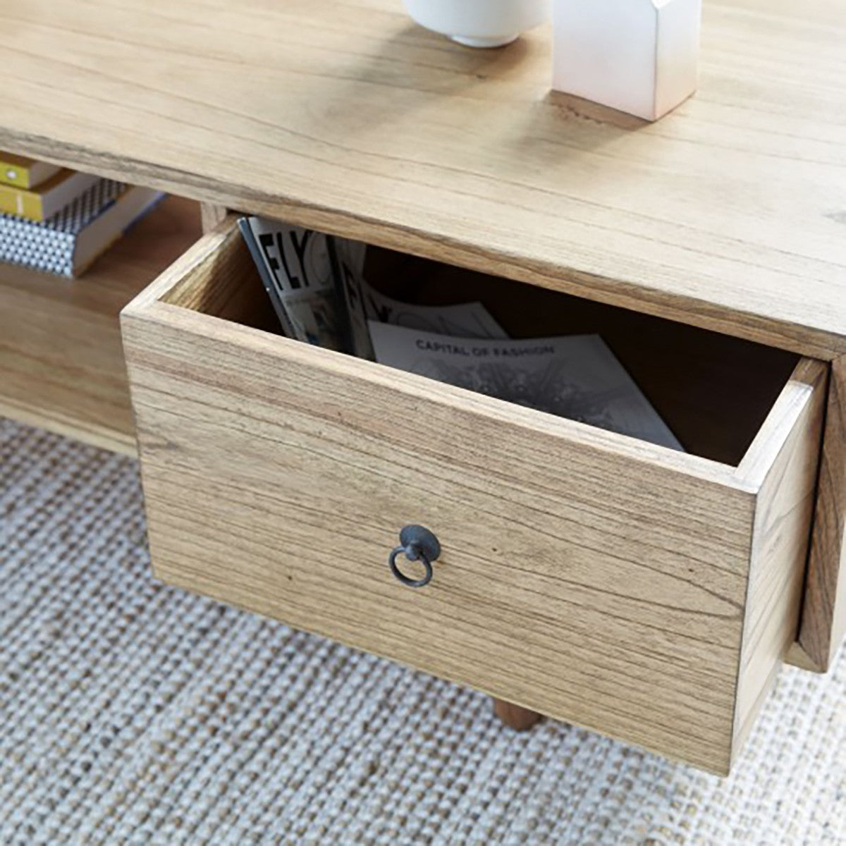 OSCAR - Couchtisch aus massivem Mindi-Holz 120 cm