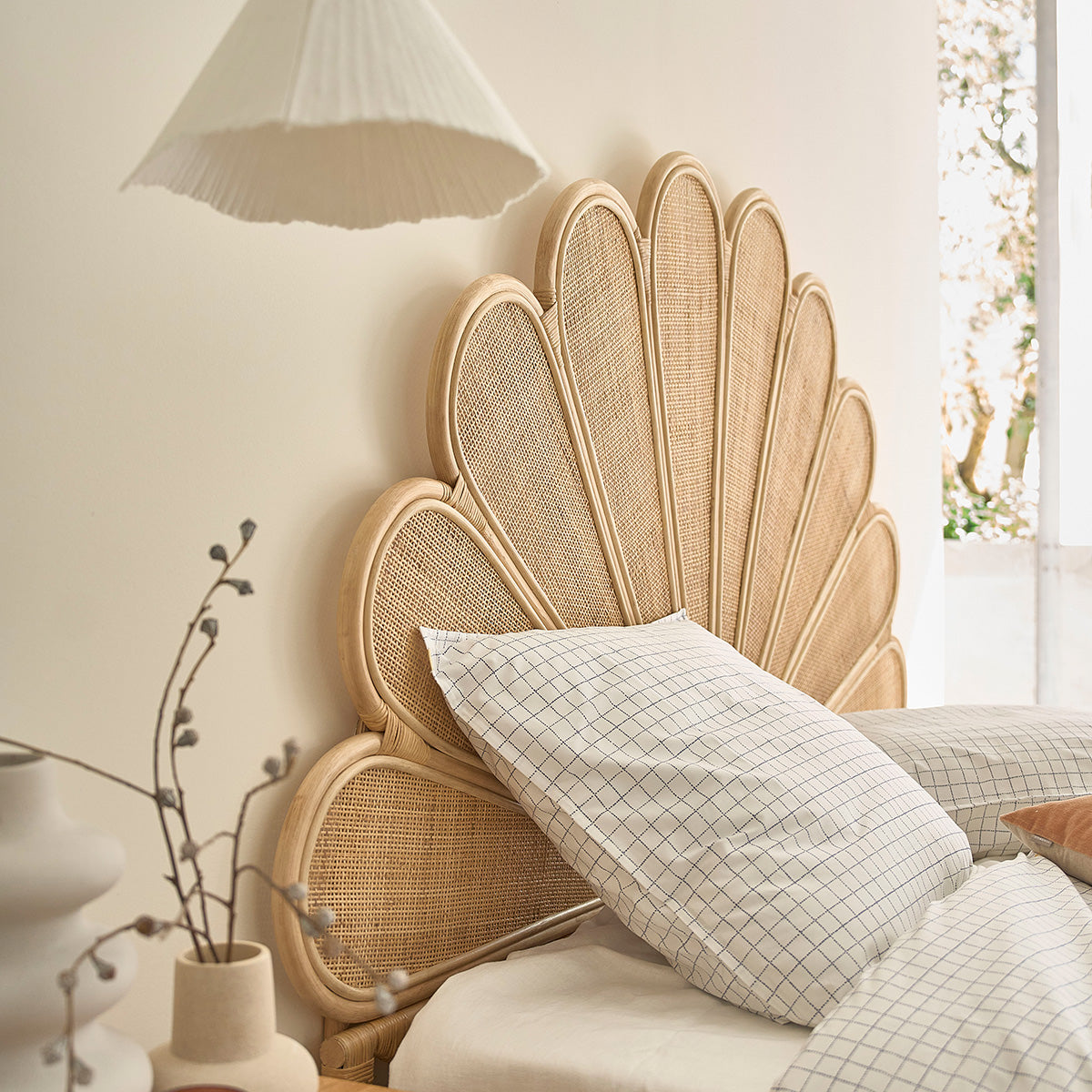 ROMY - Kopfteil aus Rattan und Rohrgeflecht 180 cm