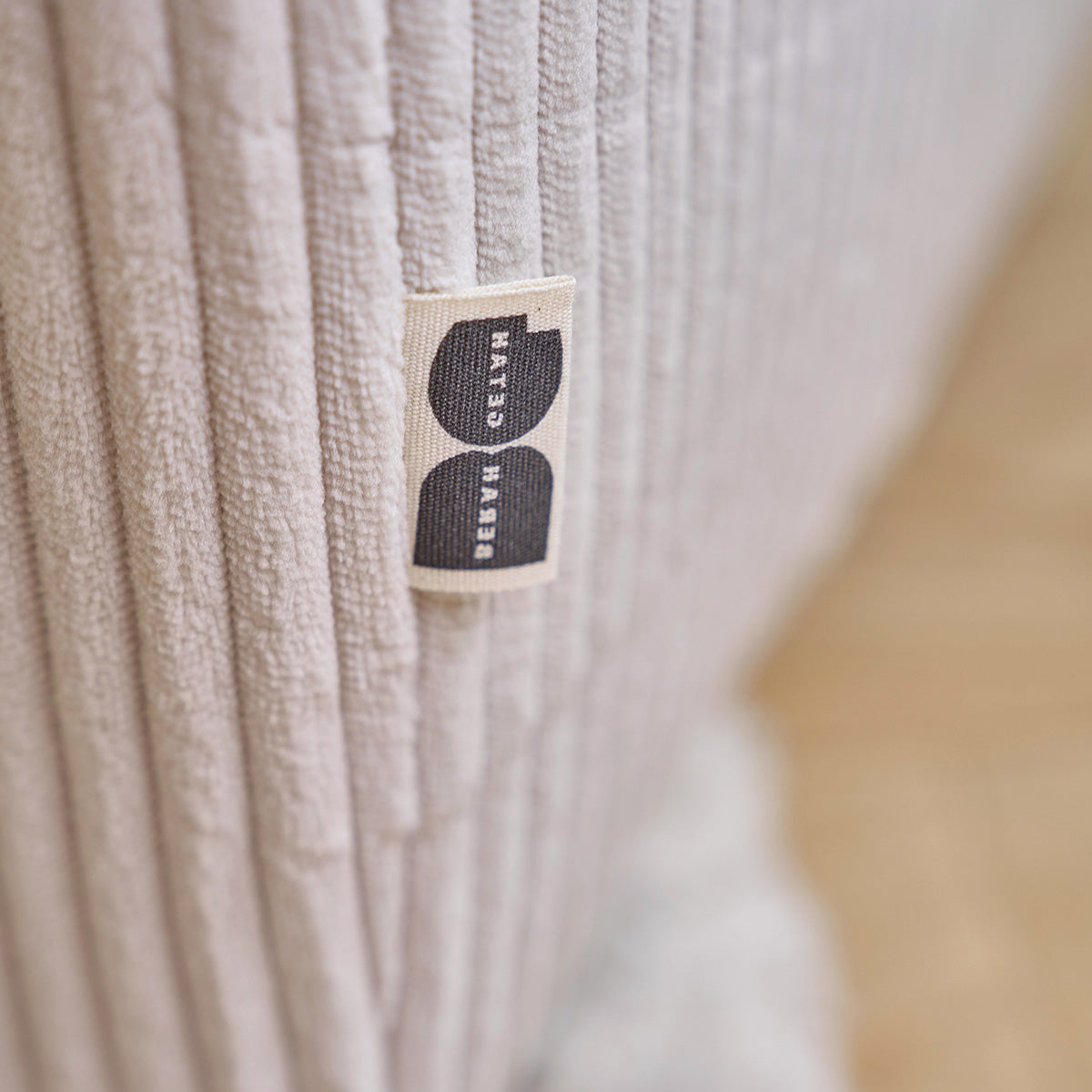 ALPHONSE - Gerades 3-Sitzer-Sofa aus naturfarbenem Cord