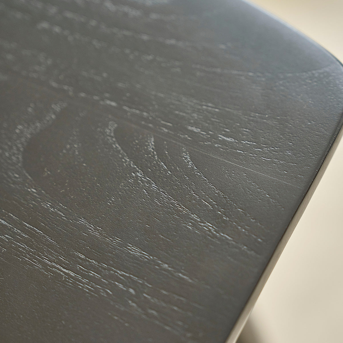 AMBRE - Hocker aus massivem Teakholz schwarz 75 cm