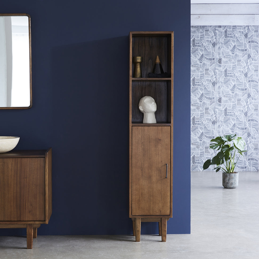 VINTAGE - Badezimmersäule aus Mini-Massivholz 170 cm