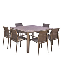 Ausziehbare Gartenmöbel aus Aluminium grau 4/8 pers.