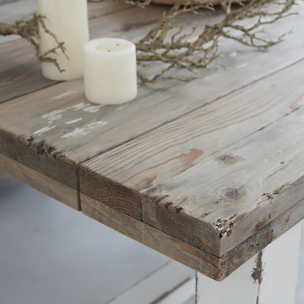 ATLANTIC - Massiver Tisch aus recyceltem Holz für 8 Pers.