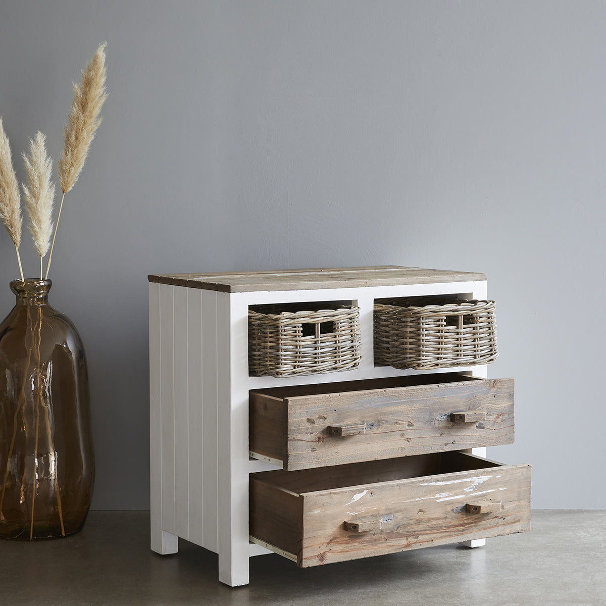 HONFLEUR - Kommode aus recyceltem Massivholz 80 cm