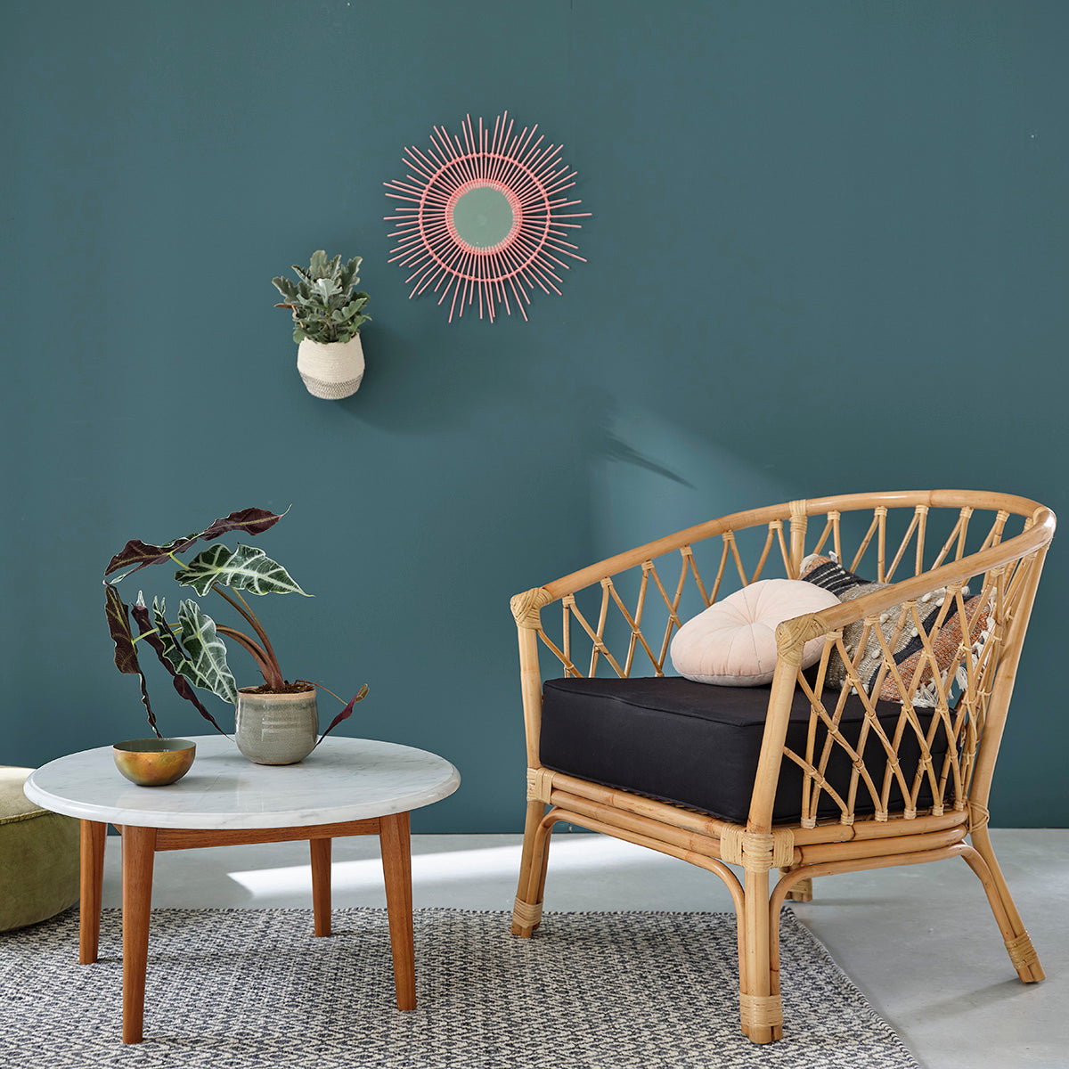 PAOLA - Rattansessel PAOLA, inkl. Kissen