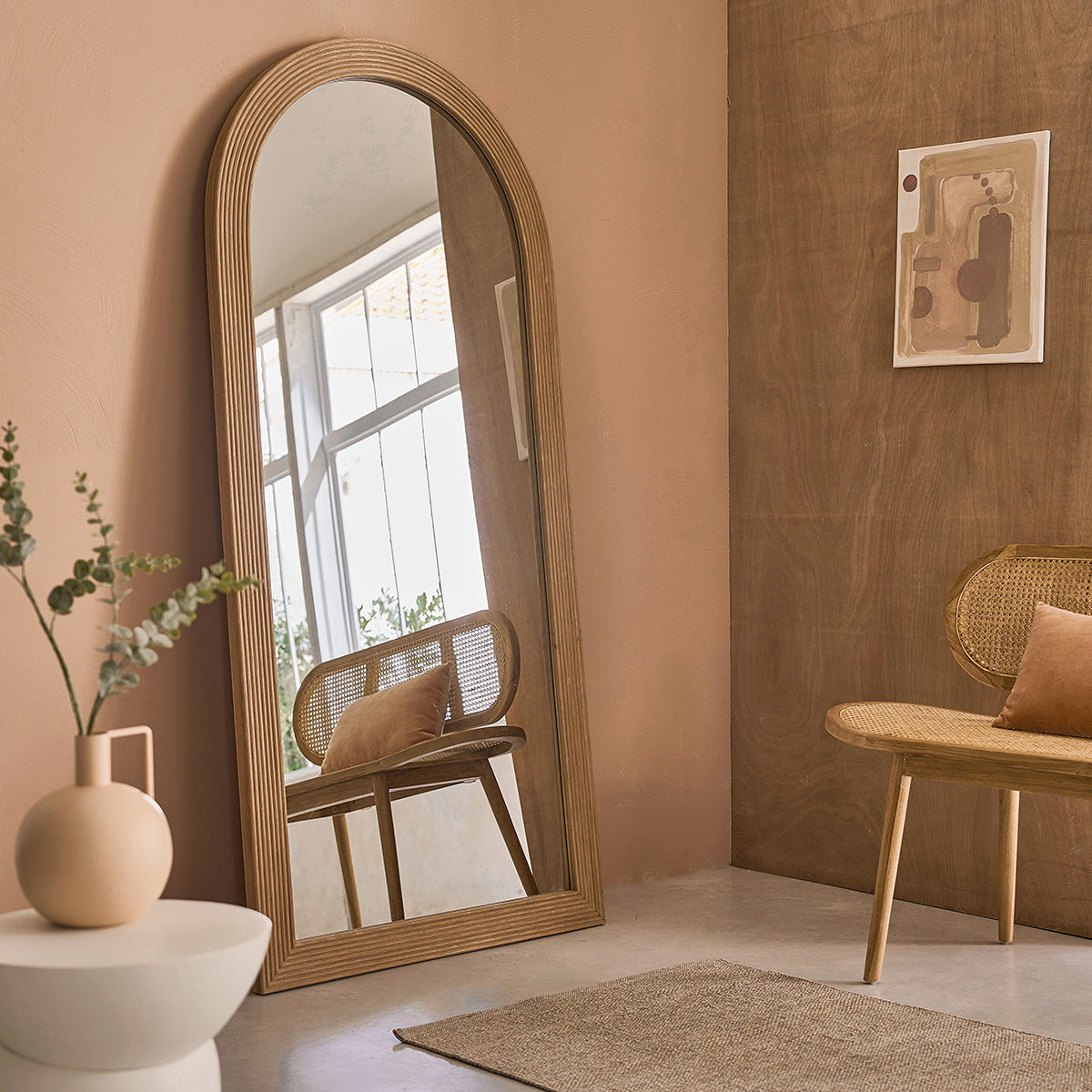 LEON - Spiegel aus Rattan 190x91 cm